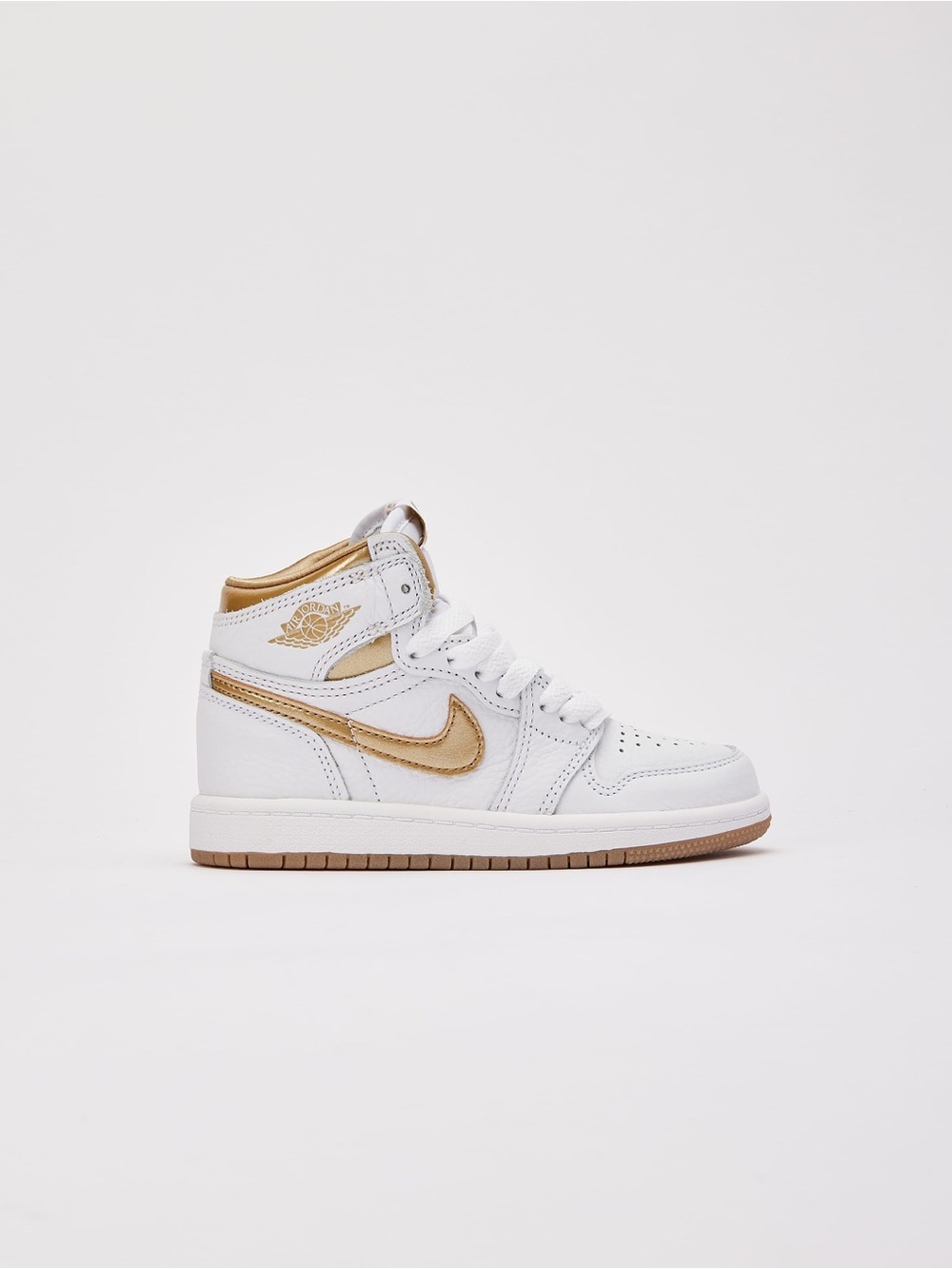 Nike Jordan Kids High-Top Sneakers White with Gold